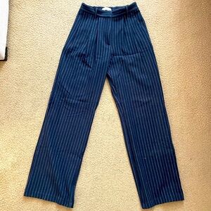 Abercrombie & Fitch Navy Pinstripe Trousers